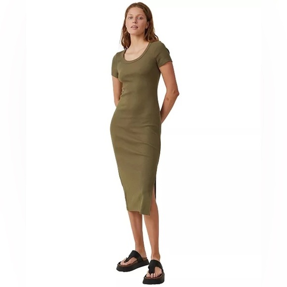 Cotton On Women's Rib Short Sleeve Midi Dress Small - Picture 1 of 6